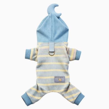 XC-3 Striped Cotton Hooded Dog Jumpsuit